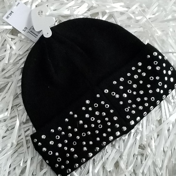 1 LEFT Michael Kors silver Detailed Beanie - Picture 2 of 2